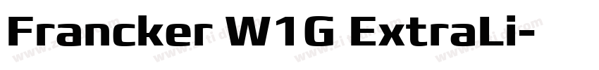 Francker W1G ExtraLi字体转换